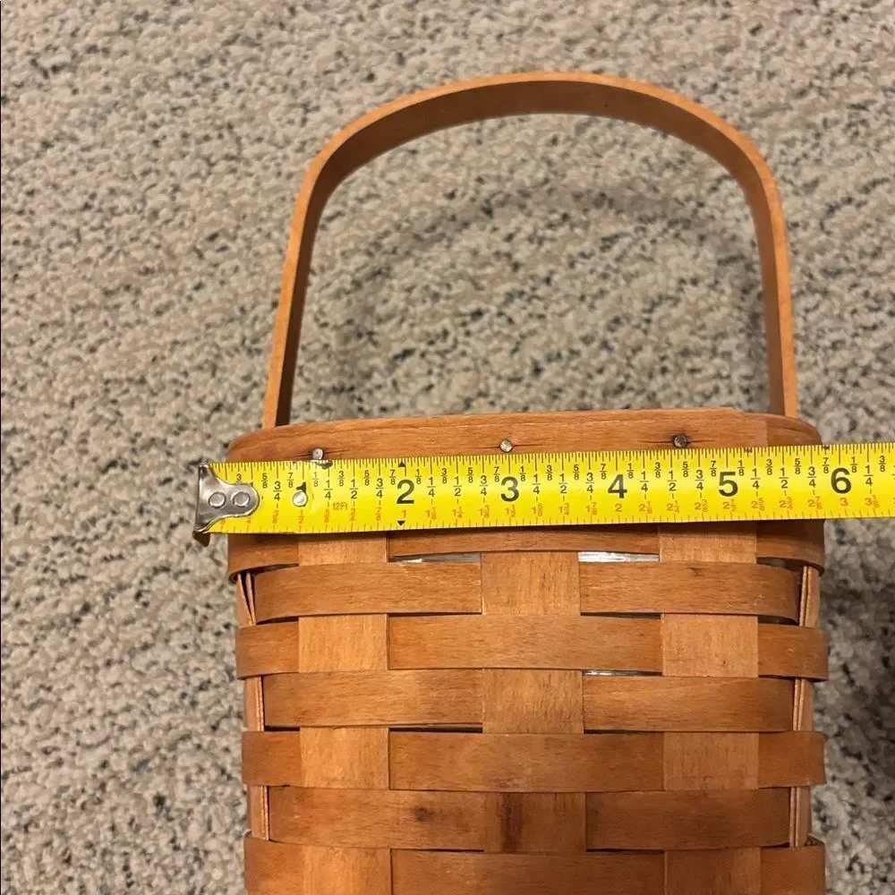 🎀Vintage🎀Longaberger 1991 Tall Brown Woven Basket with Handle